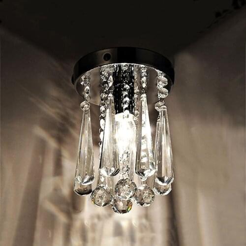 Chandelier LED Lights k9 Crystal Modern Hanging Round Bread Design Bedroom Dining room Restaurant Foyer Small Size