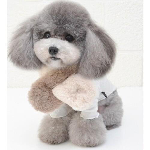 Cute Pet Dog Scarf Warm Plush Dog Collar Cat Neck Warm Soft Scarf Decoration Winter Christmas Dog Accessories Pet Supplies