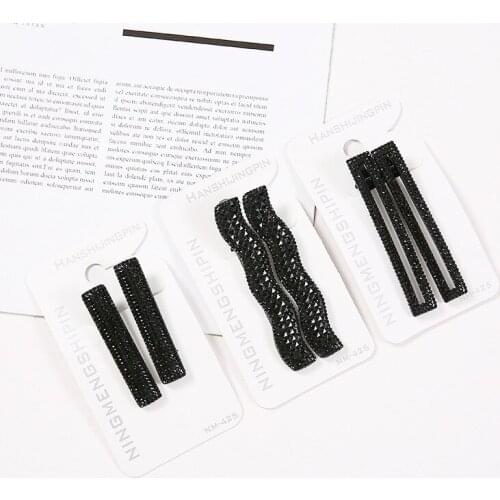 Fashion Multi-style paint point drill duckbill clip butterfly bow tie duckbill clip side clip Girl Women Hair accessorie