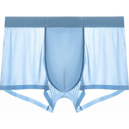 2021 Underwear Men Boxer Homme Super Ice Silk Boxershorts Seamless Men Boxers Sexy Boxer Shorts Cueca Male Panties Lingerie