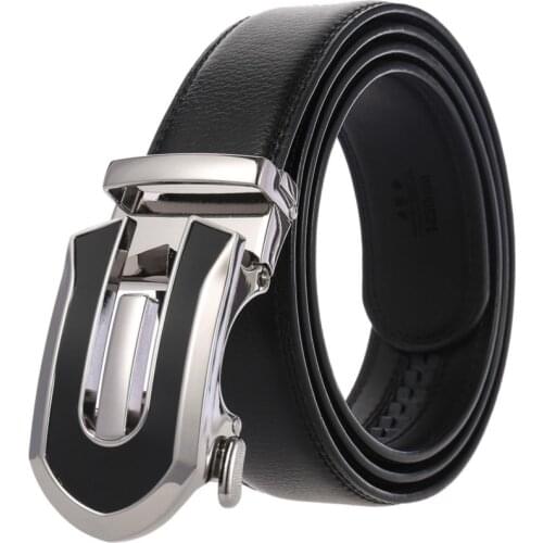 New Men Belt Fashion Alloy Automatic Buckle Belt Business Affairs Casual Decoration Belt Mens Belts Luxury Brand LY136-7118-1
