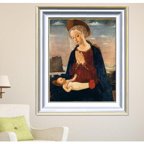Golden Panno 5D Pattern Diamond Embroidery DIY Religious Diamond Painting Cross Stitch Full Drill Rhinestone Painting Decor 09