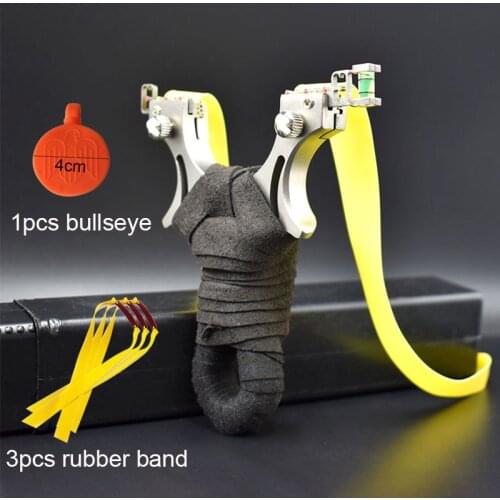 Big Power Flat Leather Slingshot Set High Precision Catapult Outdoor Hunting Shooting Slingshots Traditional Sling Shot