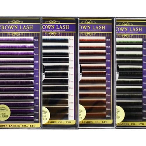 Ombre Lash Eyelash Extension 4colors Combo Purple Blue Red Green