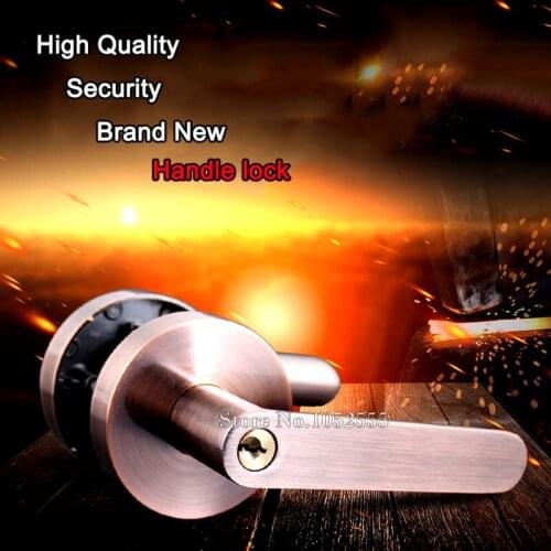 New Zinc Alloy Universal Door Safety Handle Lock Door Handle Lock Kit Hardware Knob Lever for Home Security Door Lock Lever K106