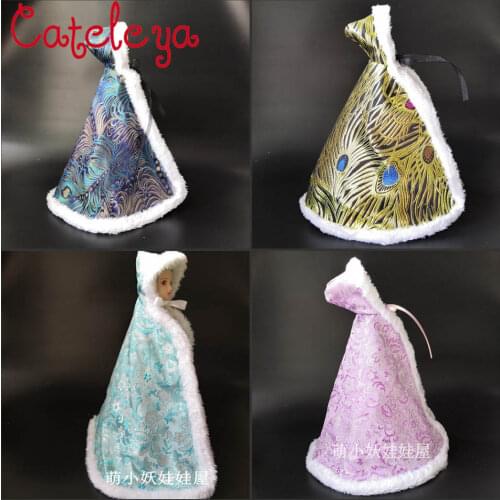Cateleya Doll Clothes 1/6 Baby Costume Ancient Shawl Winter Plush Cloak Dress Up Clothes