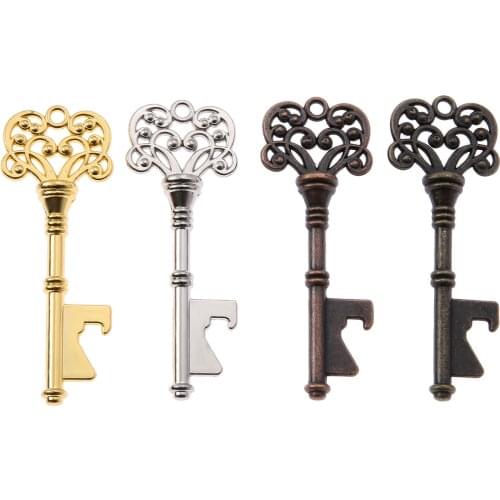 1pc Retro Key Shaped Bottle Opener DIY Metal Portable Beer Wine Bottle Opener Keychain Open Tool for Wedding Kitchen Accessories