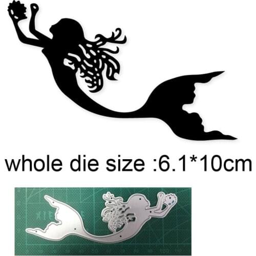 Craft dies Shell Mermaid Metal Cutting Dies Embossing Die Cuts Scrapbook dies Paper Craft Knife Mould Blade Punch Stencils dies
