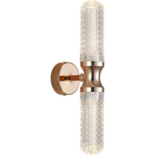 Nordic luxury gold double headed wall lamps designer aisle living room dining room bedroom bedside Art Deco sconces lights