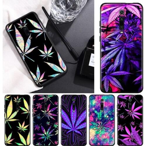 Silicone Black Cover Pretty leaves For Xiaomi Redmi K40 K30i K30T K30S K20 10X GO S2 Y2 Pro Ultra Phone Case