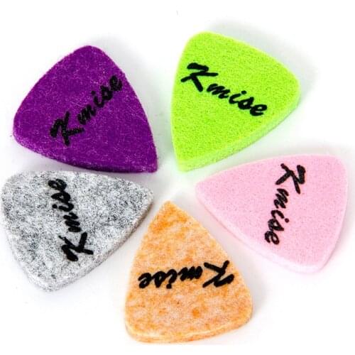 Kmise Ukulele Felt Picks 5 Colors 5 Pcs for Ukelele Uke Nylon Stringed Instrument