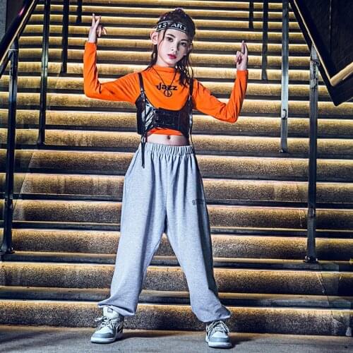 New ChildrenS Jazz Dance Costume Girls Hip-Hop Performance Clothes Handsome Models Catwalk Clothing Street Wear Tide DWY4567
