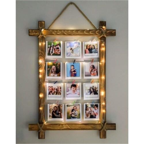 Latch Wood Light Box Picture Frame Corded Photography Strap
