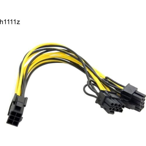 Factory Price 6pin PCI Express to PCIe 8 (6+2) pin & 6pin Motherboard Graphics Video Card PCI-e GPU VGA Splitter Hub Power Cable