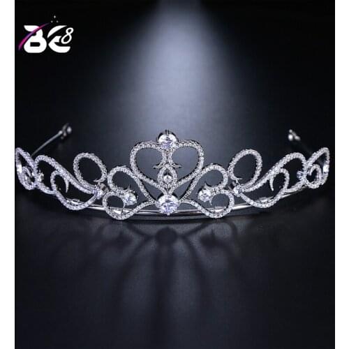 Be 8 2018 New Fashion Luxury Crystal AAA CZ Tiaras and Crowns Women Hair Accessories Bridal Hair Jewelry Tiara De Noiva H137