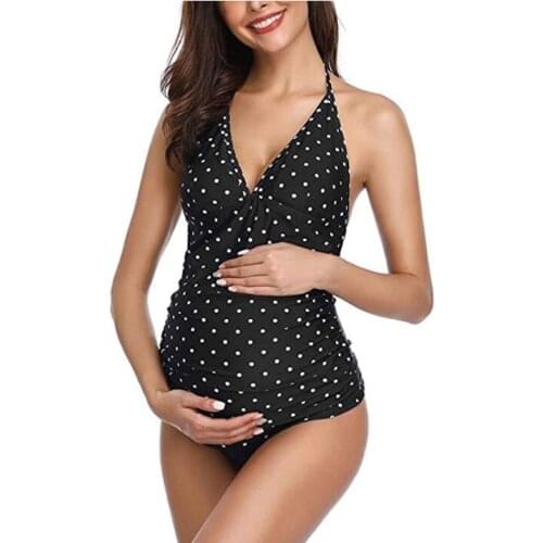 2019 Women Swimsuit Swimsuit Separate Maternity Tankinis Women Dot Print Bikinis Swimsuit Beachwear Pregnant Suit