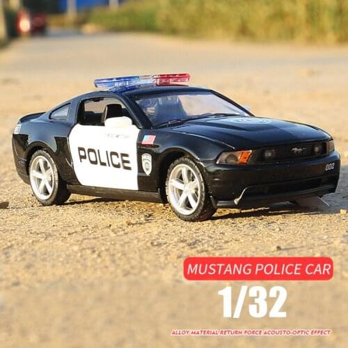 1:32 Ford 2006 Shelby Mustang GT350 Police Alloy Car Model Diecast Metal Vehicle Toys For Kids Gifts Free Shipping