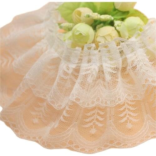 1Yards 91cm New Lace Fabric Leaf Lace Ribbon Materials Trim 9CM Embroidery Lace Fabric For Dresses Wedding dentelle guipure LE14