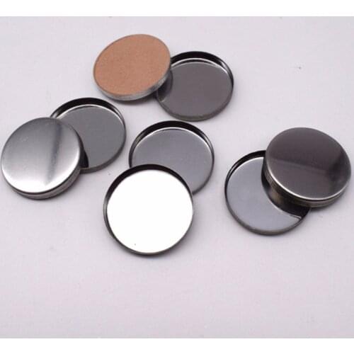 100pcs Round square makeup special empty iron pan Eye shadow powder case DIY Lipstick divided empty iron pans Diameter 26 mm