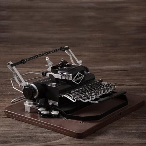 American style vintage finishing typing machine model decoration retro iron art Typewriter model ornament marking machine