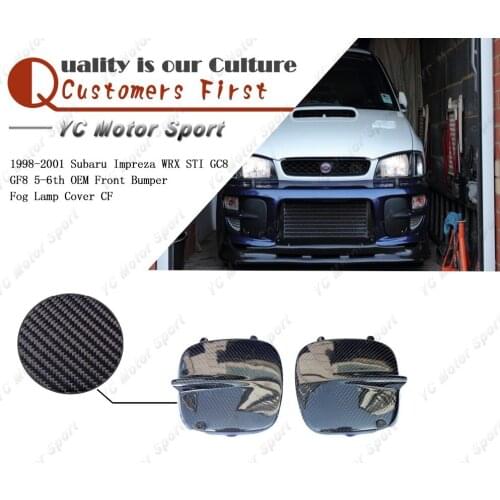 Car Accessories Carbon Fiber Fog Lamp Cover Fit For 1998-2000 Impreza WRX STI GC8 GF8 5-6th OEM Front Bumper Fog Lamp Cover