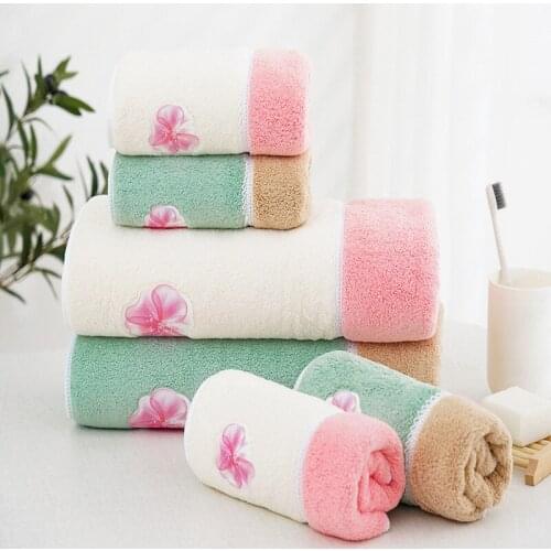 Drop shipping 2Pieces Set Microfiber Towel Set for Men toalla 1pc Face Washcloth Hand Towel 1pc Bath Towel Shower Towel Bathroom