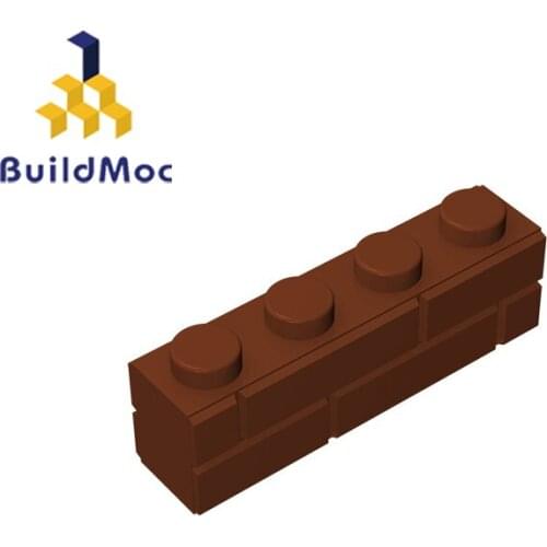 BuildMOC Compatible Assembles Particles 15533 1x4 For Building Blocks Parts DIY LOGO Educational Cre