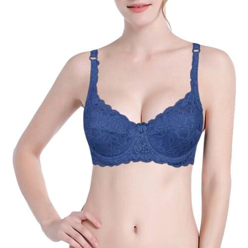 Hot Selling Women Bra Thin Lace Embroidery Sexy Lingerie Underwear Bralette A B C D DD E 34 36 38 40 42 44 Dropshipping