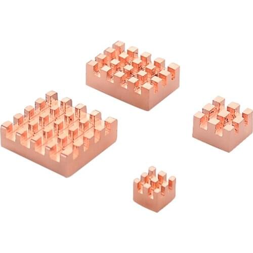 HOT-4 Pieces Cooling Copper Heatsink for Raspberry Pi 4B 1G 2G 4G Cooling Heatsinks Cooler(Pure Coper Heatsink)