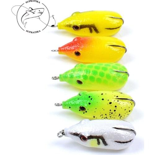 5.4g/5cm Artificial Thunder Frog Freshwater Silicone Fishing Bait 3D Eyes Anti-Corrosion Bionic Fishing Lure Soft Bait