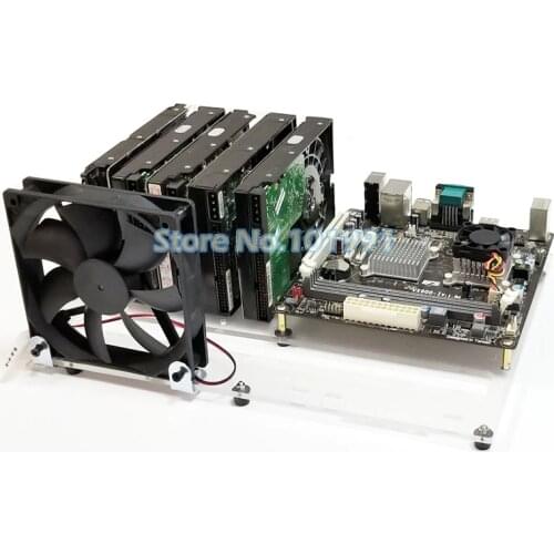 Hard drive bracket 3.5 2.5-inch hard drive multi-layer stacking ITX MATX motherboard NAS DIY with fan