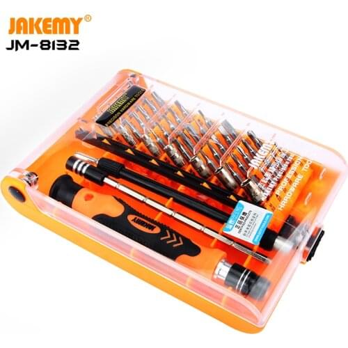 JAKEMY JM-8132 45 IN 1 Wholesale High Quality DIY Hand Tool Magnetic Precision Screwdriver Set for Cellphone Laptop Game pad
