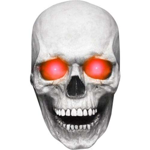 Full Head Skull Mask with Moving Jaw Latex Masks Helmet Masquerade Halloween Party Costume Props