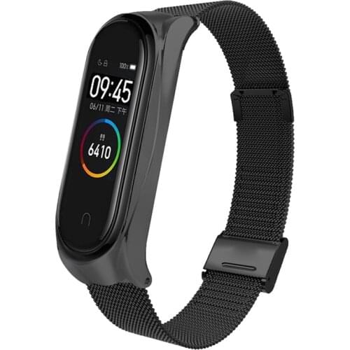 Metal Mesh Strap Bracelet Band Wriststrap Belt for Xiaomi Mi Band 3/4 NK-Shopping