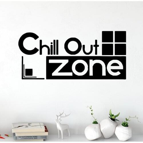 Beauty chill out zone Frase Pvc Wall Stickers For Company Office Room Wall Decals Decor Sticker Removable Decal Mural 6988