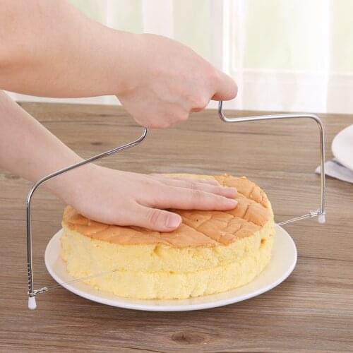 New Double Line Adjustable Stainless Steel Metal Cake Cut Tools Cake Slicer Device Decorating Mold Bakeware Kitchen Cooking Tool