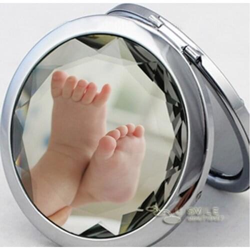 PERSONALIZED PHOTO ROUND COMPACT MIRROR PARTY WEDDING ADVERTISING PICTURE GIFT#18023S-1 200X/lot
