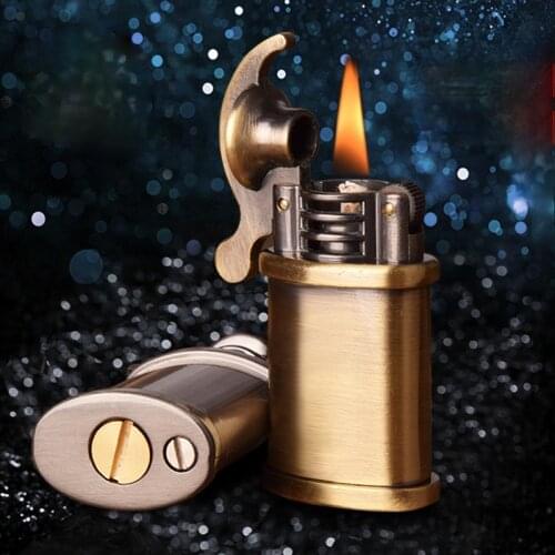 Mini Portable Kerosene Lighter Grinding Wheel Retro Windproof Pocket Pocket Machine Fun Gift Cigarette Accessories Gadget