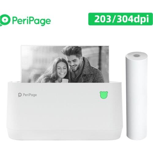 PeriPage A9s MAX Portable Photo Printer 304dpi Bluetooth Wireless Thermal Printer Receipt Label Maker Sticker 107mm/77mm/57mm