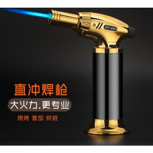 Professional Kitchen Culinary Torch Portable Windproof Refillable Gas Lighter with Adjustable Flame for Cooking Baking Barbecue