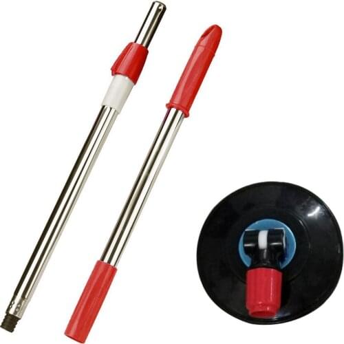 Mop Pole with Rotatable Round Head Base Spinning Mop Rod Kit Mopping Handle Accessory