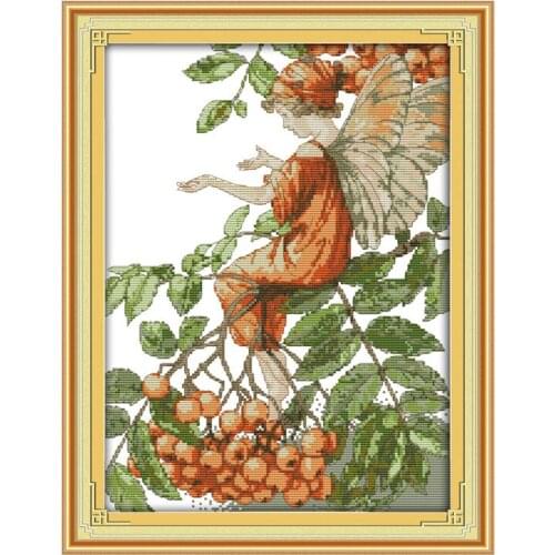 Needlework, DIY count printing fairy flowers Cross stitch kits,beautiful DIY cross stitch pattern Sets handmade Embroidery kits