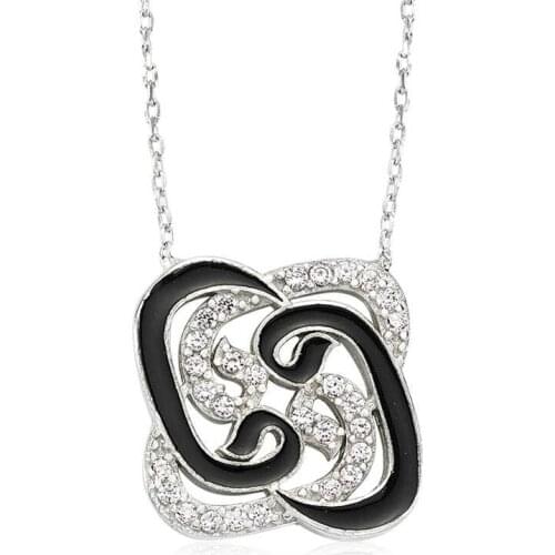 Silver Propeller Vav Lady Necklace