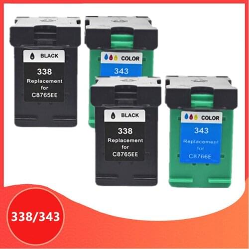Cartridge Replacement for hp 338 343 for hp338 for hp343 Ink Cartridge for hp Deskjet 460C 5740 6520 6540 6840 Photosmart 8150
