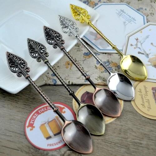 Vintage Kitchen Spoons Fork Royal Style Metal Carved Mini Coffee Spoons Accessories fruit prikkers dessert Fork