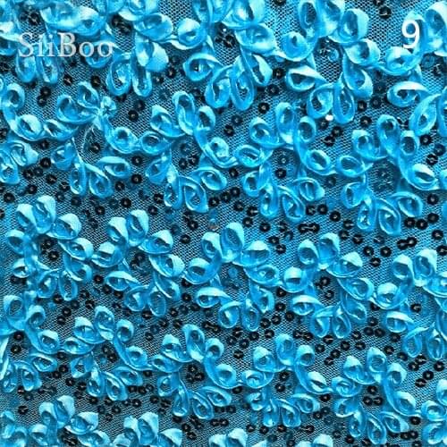 High grade 8 colors solid flowers embroidery beading lace fabric for wedding party dress DIY accessories mesh lace cloth SP3494