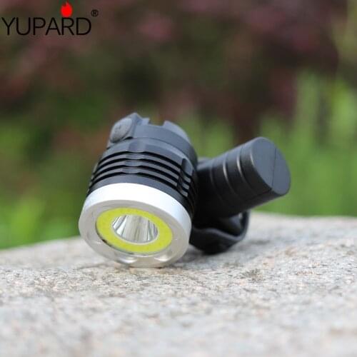YUPARD USB Rechargeable Waterproof Camping COB Bulb T6 Mini Headlight Glare Long Shot Riding Fishing Light Bicycle Light