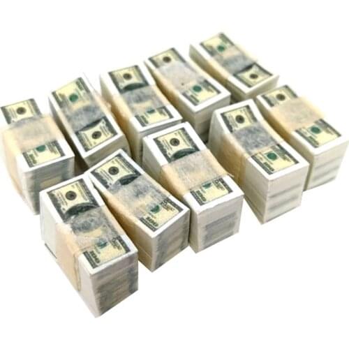1/12 Scale A bundle Miniature Play Money Us $100 / $1Banknotes