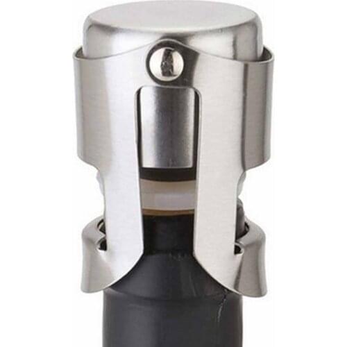 1Pc Stainless Steel Home Bar Wine Collection Red Wine Champagne Sparkling Wine Liquor Bottle Sealer Wine Plug Accessory