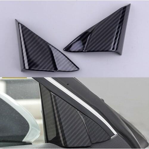 2Pcs Car Interior Front Door A-Pillar Triangle Cover Trim Cover Trim ABS Plastic Fit for Toyota Camry 2018 2019 2020